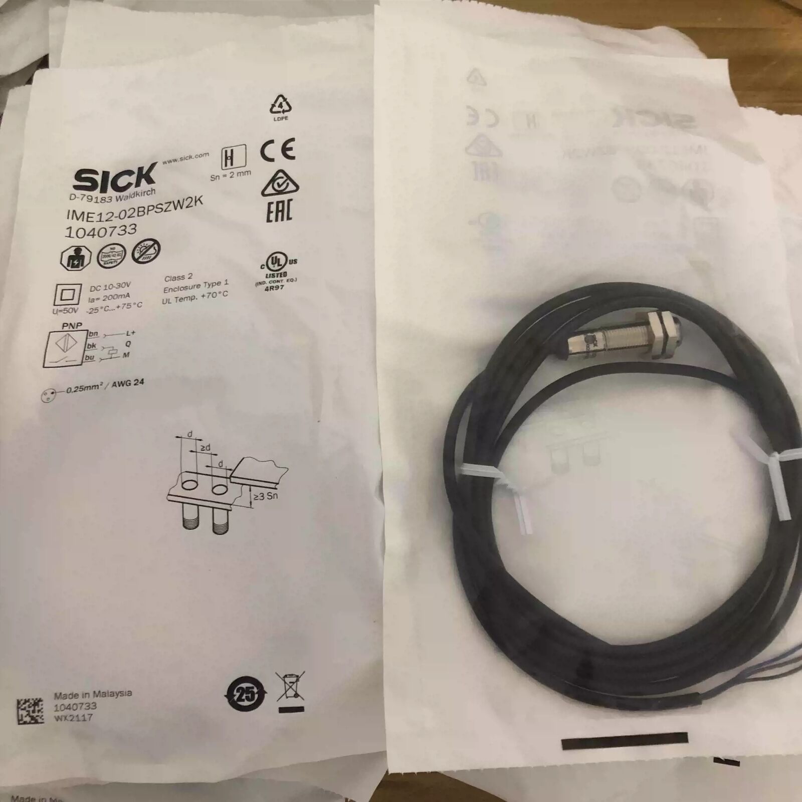 SICK IME12-02BPSZW2K (Part Number: 1040733) inductive proximity sensor